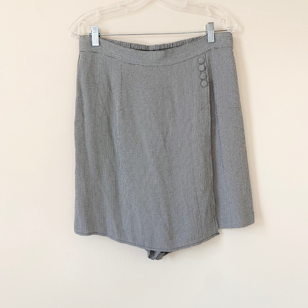 Vintage Exposé Gingham Wrap Skort Size Lar…